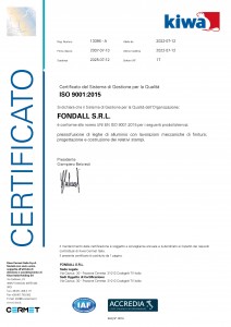 Fondall - Certificato